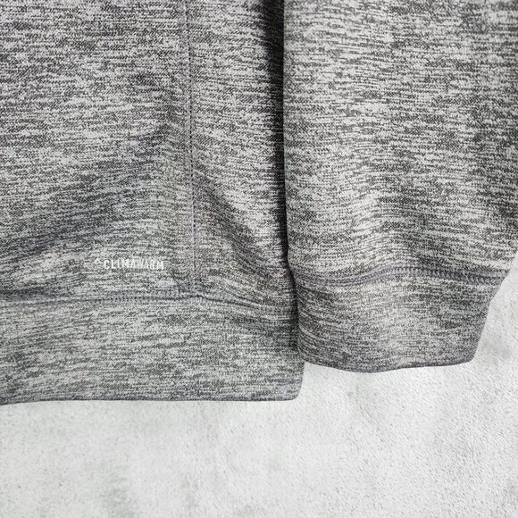 Mens Heather Gray Adidas Team Issue Pullover Sweatshirt 1/4 Zip Long Sleeve M - Picture 9 of 13